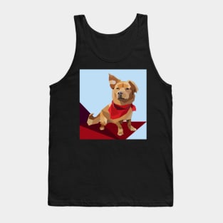 Blue Geo Dog Tank Top